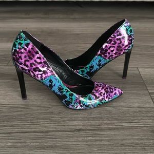 Nine West Tatiana Pointed Toe Pumps, Size 9.5 Fun Leopard Print